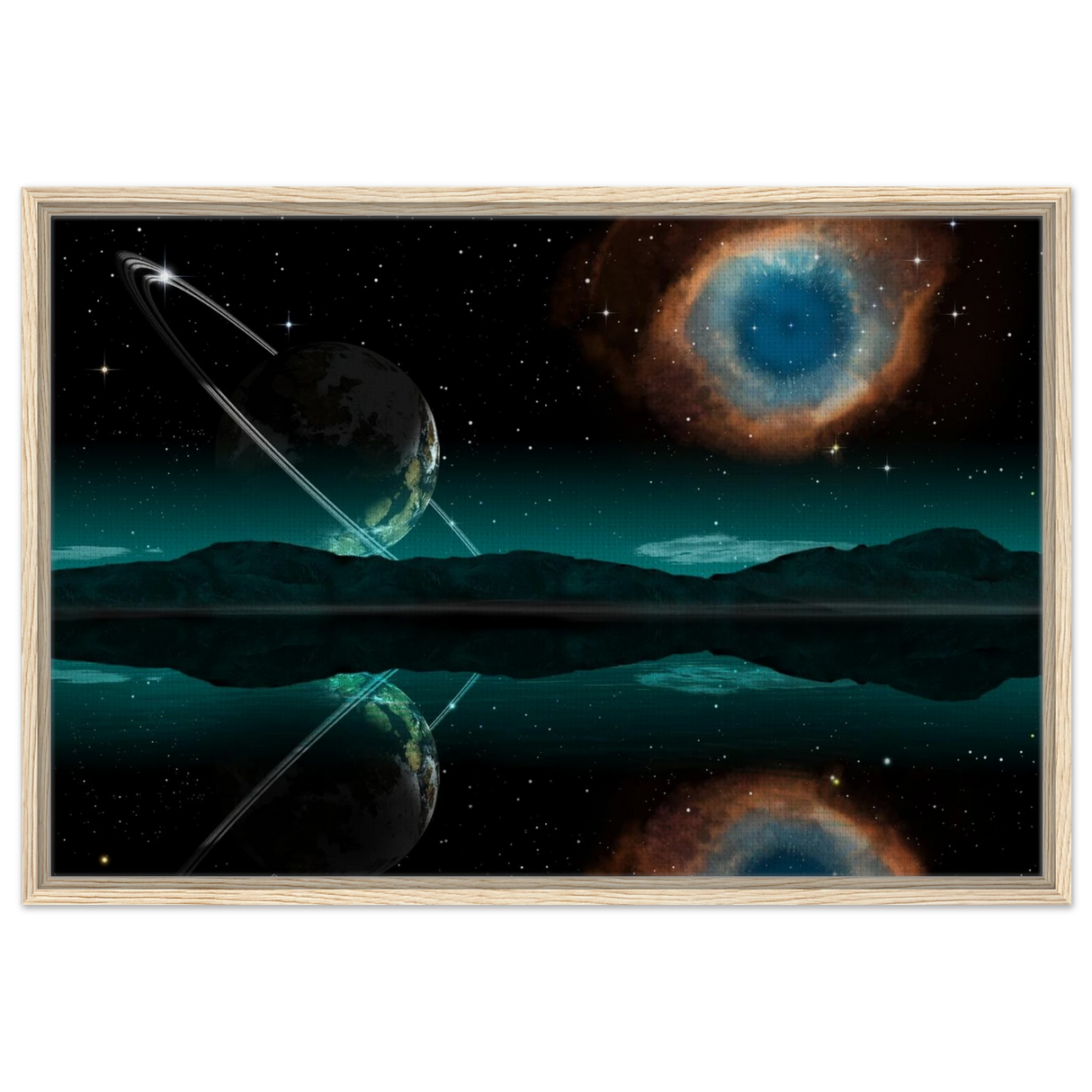 celestial reflections a portal beyond the stars wall art print70x100 cm / 28x40″Brushed Aluminum Print