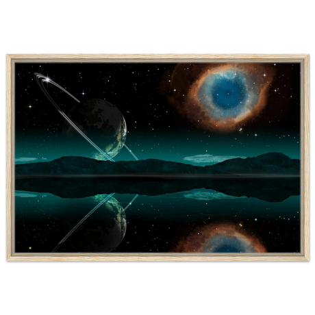 celestial reflections a portal beyond the stars wall art print70x100 cm / 28x40″Brushed Aluminum Print