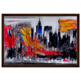 Urban Inferno â€“ Abstract Cityscape Wall Art PrintFramed Canvas50x75 cm / 20x30â€³