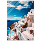 santorini serenity dreamy greek island wall art print30x45 cm / 12x18″Fine Art Poster