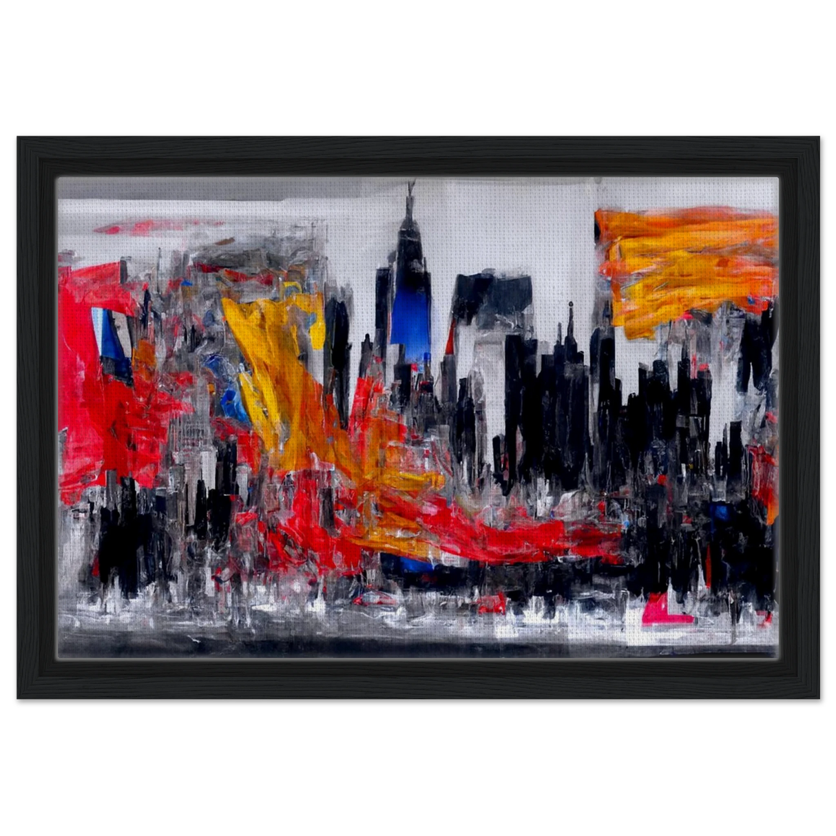 Urban Inferno â€“ Abstract Cityscape Wall Art PrintAcrylic Print70x100 cm / 28x40â€³