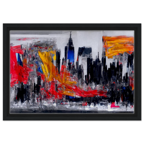 Urban Inferno â€“ Abstract Cityscape Wall Art PrintAcrylic Print70x100 cm / 28x40â€³
