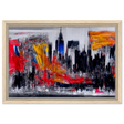 Urban Inferno â€“ Abstract Cityscape Wall Art PrintCanvas70x100 cm / 28x40â€³