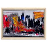 Urban Inferno â€“ Abstract Cityscape Wall Art PrintCanvas70x100 cm / 28x40â€³