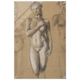 Female Nude Three Studies by Sir Edward Burne - Jones | Vintage wall art print - Acrylic Print - 50x75 cm / 20x30″ - 