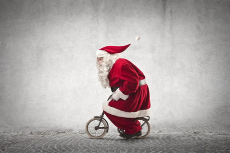 Festive Wheels - Santa’s Comical Journey | Christmas Collection | 3 Design Options - 30x45 cm / 12x18″ - Design Option 2 - Acrylic Print