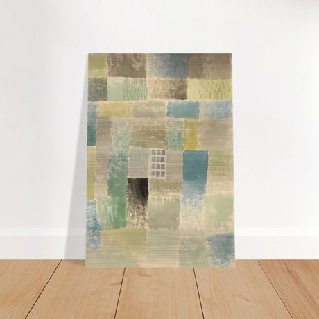 First House of a Settlement by Paul Klee 1926 | Vintage wall art print - Brushed Aluminum Print - 70x100 cm / 28x40″ - 