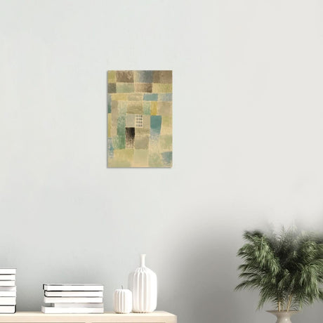 First House of a Settlement by Paul Klee 1926 | Vintage wall art print - Wood Prints - 30x45 cm / 12x18″ - 10 mm