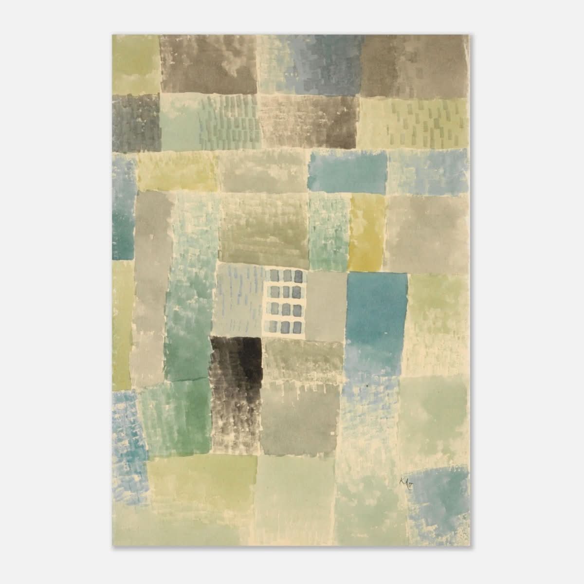 First House of a Settlement by Paul Klee 1926 | Vintage wall art print - Aluminum Print - 70x100 cm / 28x40″ - 