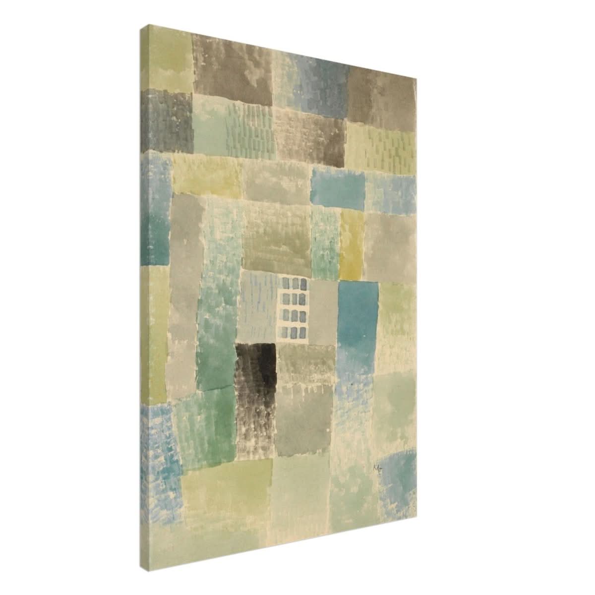 First House of a Settlement by Paul Klee 1926 | Vintage wall art print - Brushed Aluminum Print - 70x100 cm / 28x40″ - 
