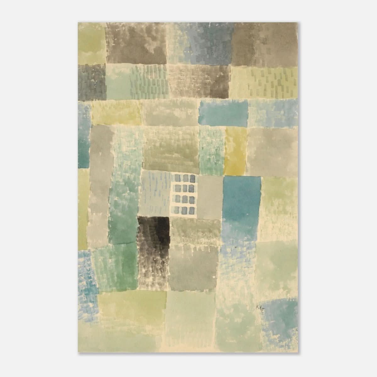 First House of a Settlement by Paul Klee 1926 | Vintage wall art print - Aluminum Print - 30x45 cm / 12x18″ - 