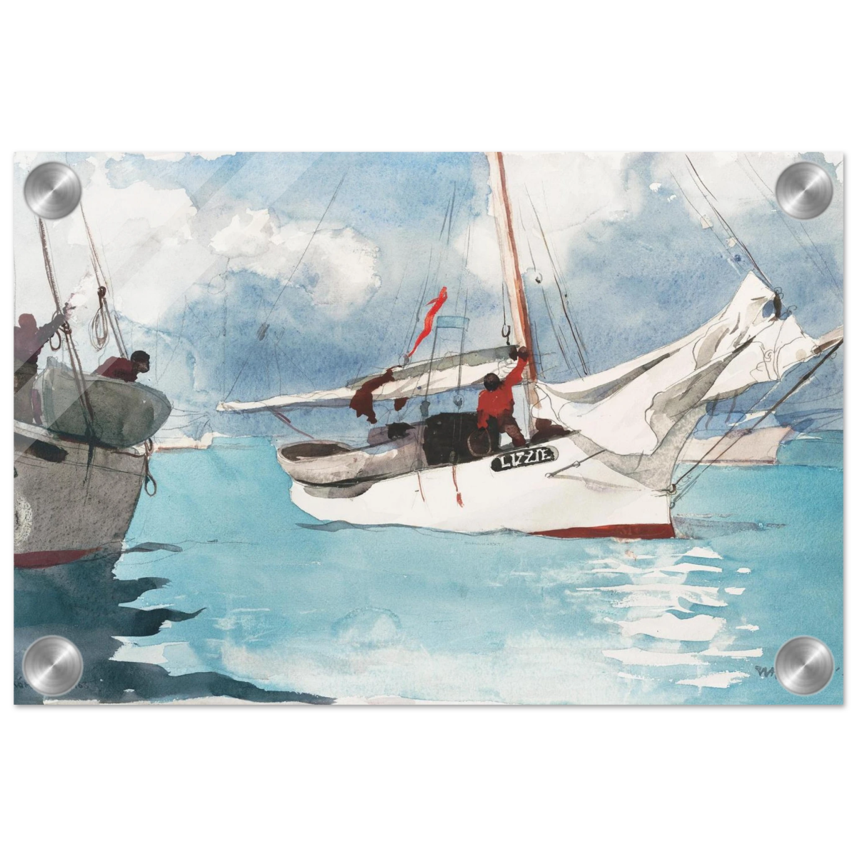 "Fishing Boats, Key West" – Nautical Wall Art Print by Winslow Homer - Acrylic Print - 20x30 cm / 8x12″ - 