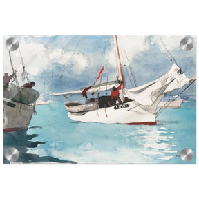 "Fishing Boats, Key West" – Nautical Wall Art Print by Winslow Homer - Acrylic Print - 20x30 cm / 8x12″ - 