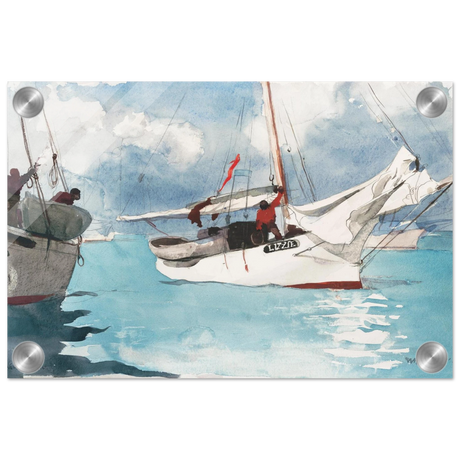 "Fishing Boats, Key West" – Nautical Wall Art Print by Winslow Homer - Acrylic Print - 20x30 cm / 8x12″ - 