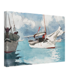 "Fishing Boats, Key West" – Nautical Wall Art Print by Winslow Homer - Canvas - 30x45 cm / 12x18″ - 