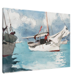 "Fishing Boats, Key West" – Nautical Wall Art Print by Winslow Homer - Canvas - 70x100 cm / 28x40″ - 