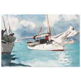 "Fishing Boats, Key West" – Nautical Wall Art Print by Winslow Homer - Fine Art Poster - 30x45 cm / 12x18″ - 