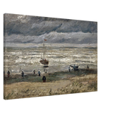 Fishing Boats on the Beach at Scheveningen – Vincent van Gogh Nautical Wall Art Print - Canvas - 60x90 cm / 24x36″ - 