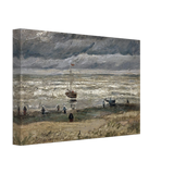 Fishing Boats on the Beach at Scheveningen – Vincent van Gogh Nautical Wall Art Print - Canvas - 20x30 cm / 8x12″ - 