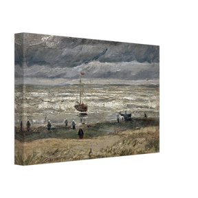 Fishing Boats on the Beach at Scheveningen – Vincent van Gogh Nautical Wall Art Print - Canvas - 20x30 cm / 8x12″ - 