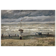 Fishing Boats on the Beach at Scheveningen – Vincent van Gogh Nautical Wall Art Print - Fine Art Poster - 40x60 cm / 16x24″ - 