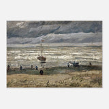 Fishing Boats on the Beach at Scheveningen – Vincent van Gogh Nautical Wall Art Print - Aluminum Print - 70x100 cm / 28x40″ - 