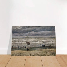 Fishing Boats on the Beach at Scheveningen – Vincent van Gogh Nautical Wall Art Print - Brushed Aluminum Print - 20x30 cm / 8x12″ - 