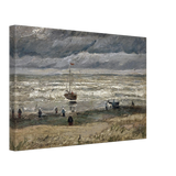 Fishing Boats on the Beach at Scheveningen – Vincent van Gogh Nautical Wall Art Print - Canvas - 30x45 cm / 12x18″ - 