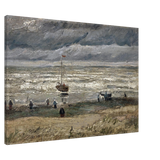 Fishing Boats on the Beach at Scheveningen – Vincent van Gogh Nautical Wall Art Print - Canvas - 70x100 cm / 28x40″ - 