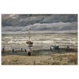 Fishing Boats on the Beach at Scheveningen – Vincent van Gogh Nautical Wall Art Print - Fine Art Poster - 30x45 cm / 12x18″ - 