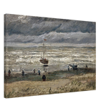 Fishing Boats on the Beach at Scheveningen – Vincent van Gogh Nautical Wall Art Print - Canvas - 50x75 cm / 20x30″ - 