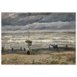 Fishing Boats on the Beach at Scheveningen – Vincent van Gogh Nautical Wall Art Print - Fine Art Poster - 70x100 cm / 28x40″ - 