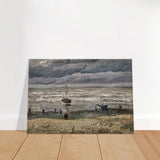 Fishing Boats on the Beach at Scheveningen – Vincent van Gogh Nautical Wall Art Print - Brushed Aluminum Print - 70x100 cm / 28x40″ - 