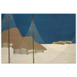 "Fishing Village" – Japanese Coastal Minimalism Wall Art Print by Kamisaka Sekka - Wood Prints - 40x60 cm / 16x24″ - 