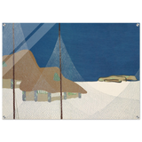"Fishing Village" – Japanese Coastal Minimalism Wall Art Print by Kamisaka Sekka - Acrylic Print - 70x100 cm / 28x40″ - 