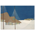 "Fishing Village" – Japanese Coastal Minimalism Wall Art Print by Kamisaka Sekka - Fine Art Poster - 70x100 cm / 28x40″ - 