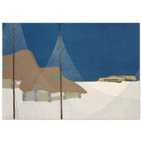 "Fishing Village" – Japanese Coastal Minimalism Wall Art Print by Kamisaka Sekka - Fine Art Poster - 70x100 cm / 28x40″ - 