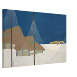 "Fishing Village" – Japanese Coastal Minimalism Wall Art Print by Kamisaka Sekka - Canvas - 60x90 cm / 24x36″ - 