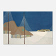 "Fishing Village" – Japanese Coastal Minimalism Wall Art Print by Kamisaka Sekka - Aluminum Print - 50x75 cm / 20x30″ - 