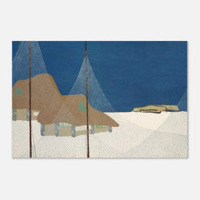 "Fishing Village" – Japanese Coastal Minimalism Wall Art Print by Kamisaka Sekka - Aluminum Print - 50x75 cm / 20x30″ - 