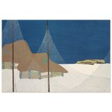 "Fishing Village" – Japanese Coastal Minimalism Wall Art Print by Kamisaka Sekka - Fine Art Poster - 40x60 cm / 16x24″ - 