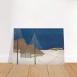 "Fishing Village" – Japanese Coastal Minimalism Wall Art Print by Kamisaka Sekka - Brushed Aluminum Print - 70x100 cm / 28x40″ - 