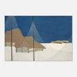 "Fishing Village" – Japanese Coastal Minimalism Wall Art Print by Kamisaka Sekka - Aluminum Print - 40x60 cm / 16x24″ - 