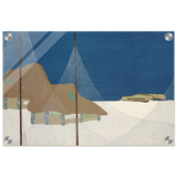 "Fishing Village" – Japanese Coastal Minimalism Wall Art Print by Kamisaka Sekka - Acrylic Print - 30x45 cm / 12x18″ - 