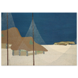 "Fishing Village" – Japanese Coastal Minimalism Wall Art Print by Kamisaka Sekka - Wood Prints - 70x100 cm / 28x40″ - 