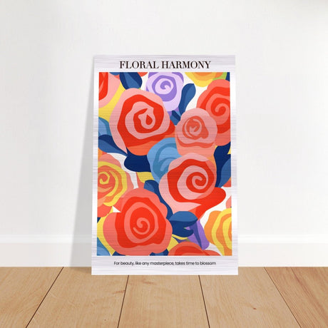 Floral Harmony - Brushed Aluminum Print - 40x60 cm / 16x24″ - 