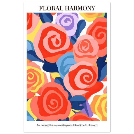 Floral Harmony - Aluminum Print - 50x75 cm / 20x30″ - 