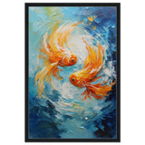Flowing Fortune | Abstract Realism wall art print - Framed Canvas - 30x45 cm / 12x18″ - Black frame