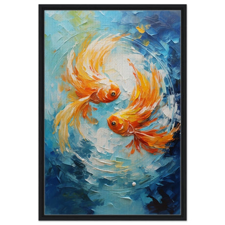 Flowing Fortune | Abstract Realism wall art print - Framed Canvas - 30x45 cm / 12x18″ - Black frame