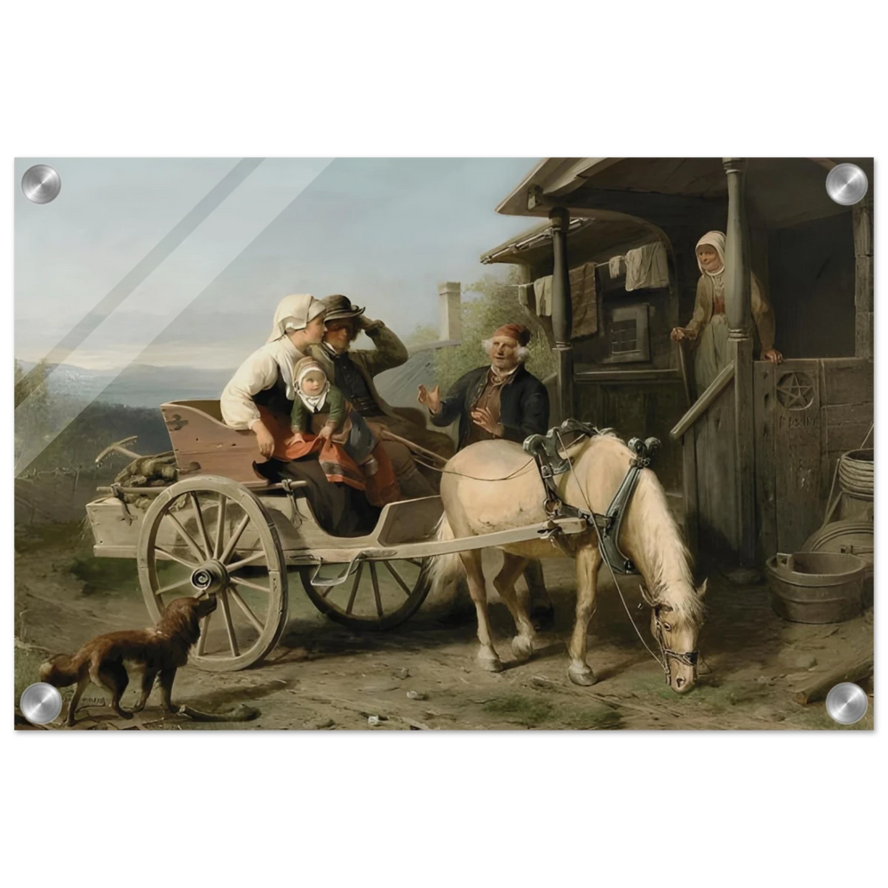 “Första besöket” – A Nordic Tale of Togetherness by Bengt Nordenberg | Wall art Print - Acrylic Print - 30x45 cm / 12x18″ - 